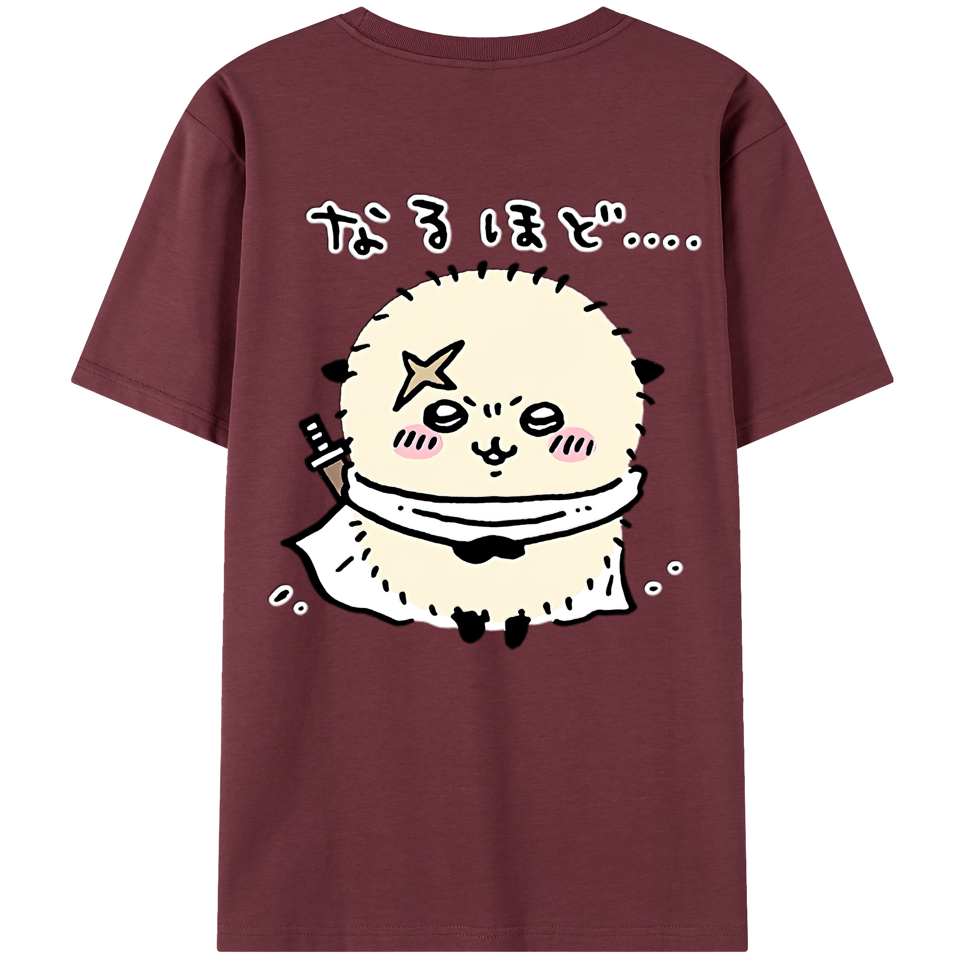 （画像用） ちいかわ ラッコ Chii-kawa Sea otter 綿100％半袖Tシャツ（背面プリント）